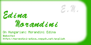 edina morandini business card